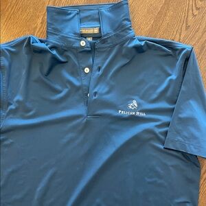 Peter Millar Blue Polo Shirt- Med - Pelican Hill Golf